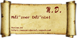 Mézner Dániel névjegykártya